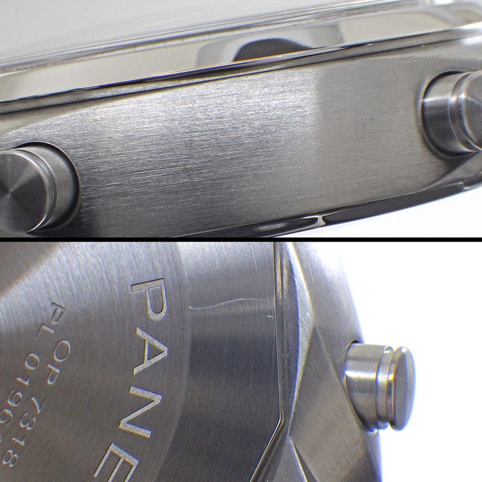 パネライ PANERAI 腕時計 ルミノール クロノ PAM01548 クロノグラフ タキメーター 夜光インデックス 夜光針 スモールセコンド ホワイト文字盤 SS 自動巻き 【箱・保付き】 【中古】