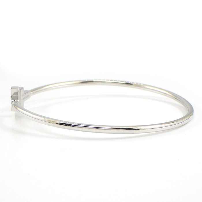 ティファニー Tiffany & Co. バングル T ワイヤー ナロー 60010773 K18WG / #M 【中古】