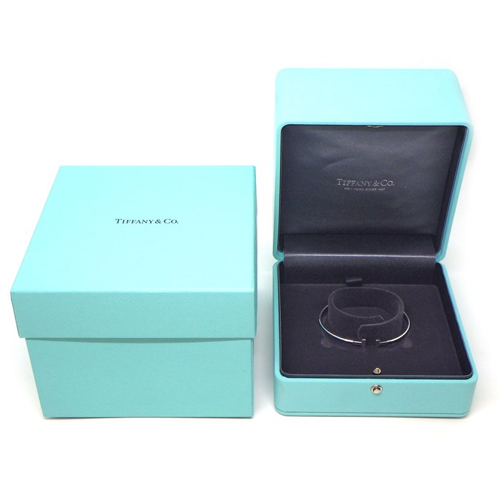 ティファニー Tiffany & Co. バングル T ワイヤー ナロー 60010773 K18WG / #M 【中古】