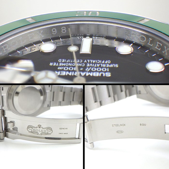 ロレックス Rolex 腕時計 オイスター パーペチュアル サブマリーナー デイト 126610LV ランダムシリアル 夜光針/インデックス 回転式 グリーンセラクロムベゼル オイスターブレス ブラック文字盤 黒 オイスタースチール セラミック 自動巻き 【箱・保付き】 【中古】