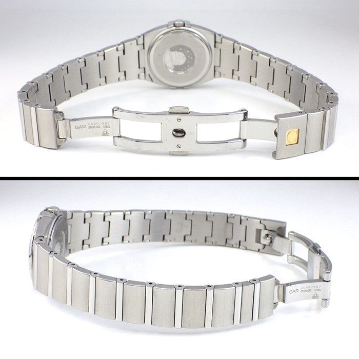 オメガ OMEGA 腕時計 コンステレーション ダブルイーグル 1589.75.00 ダイヤベゼル 12ポイント ダイヤインデックス ホワイト マザーオブパール文字盤 SS クオーツアナログ 【箱・保付き】 【中古】
