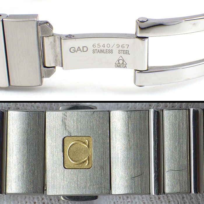 オメガ OMEGA 腕時計 コンステレーション ダブルイーグル 1589.75.00 ダイヤベゼル 12ポイント ダイヤインデックス ホワイト マザーオブパール文字盤 SS クオーツアナログ 【箱・保付き】 【中古】
