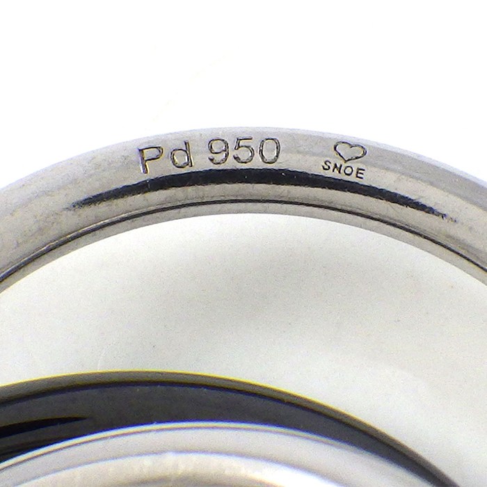 カルティエ Cartier ネックレス トリニティ トリプル サークル ダイヤモンド K18WG PD950 ブラック セラミック 【中古】