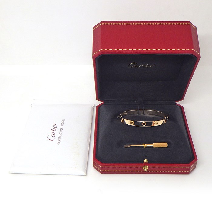カルティエ Cartier ブレスレット ラブ クラシックモデル CRB6035617 新型 K18PG / #17 【中古】