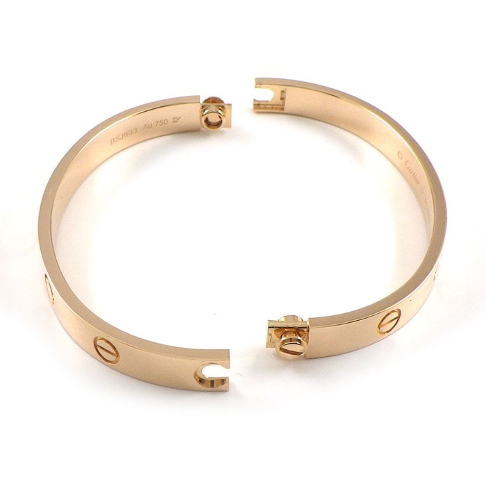 カルティエ Cartier ブレスレット ラブ クラシックモデル CRB6035617 新型 K18PG / #17 【中古】