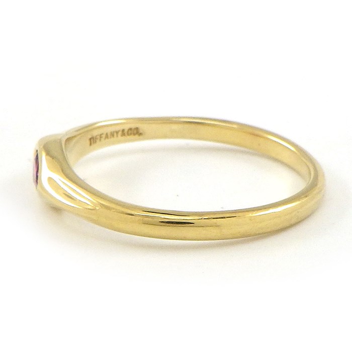 ティファニー Tiffany & Co. リング 1ポイント ペアシェイプ ルビー K18YG 10号 【中古】