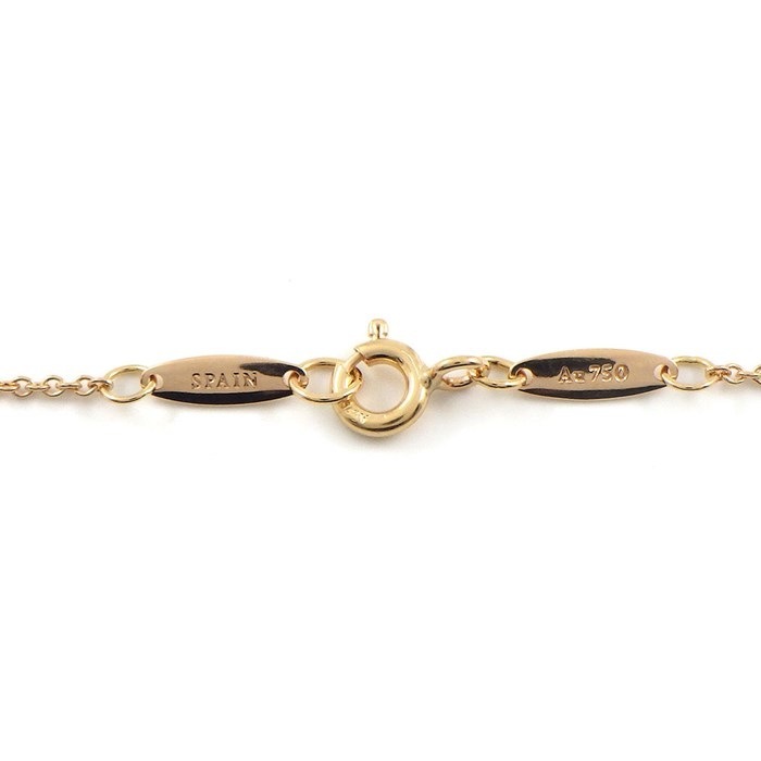 ティファニー Tiffany & Co. ネックレス オープン ハート 68113660 3ポイント ダイヤモンド 0.01ct K18PG 【中古】