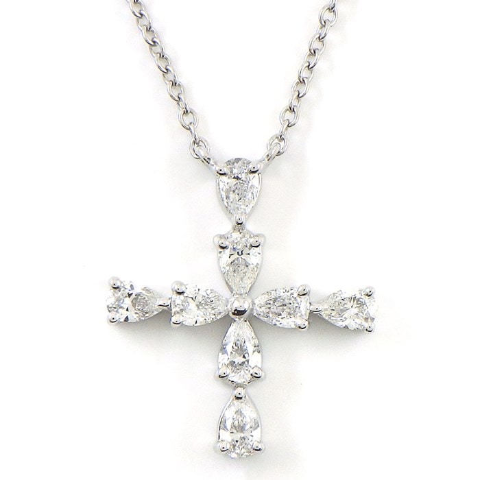 Pt950 ミニクロスチャーム ネックレス プラチナ Pt950 ミニクロスチャーム ネックレス プラチナ