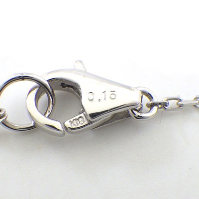 ポンテヴェキオ Ponte Vecchio ネックレス 1ポイント ハートシェイプ ダイヤモンド 0.15ct K18WG 【中古】
