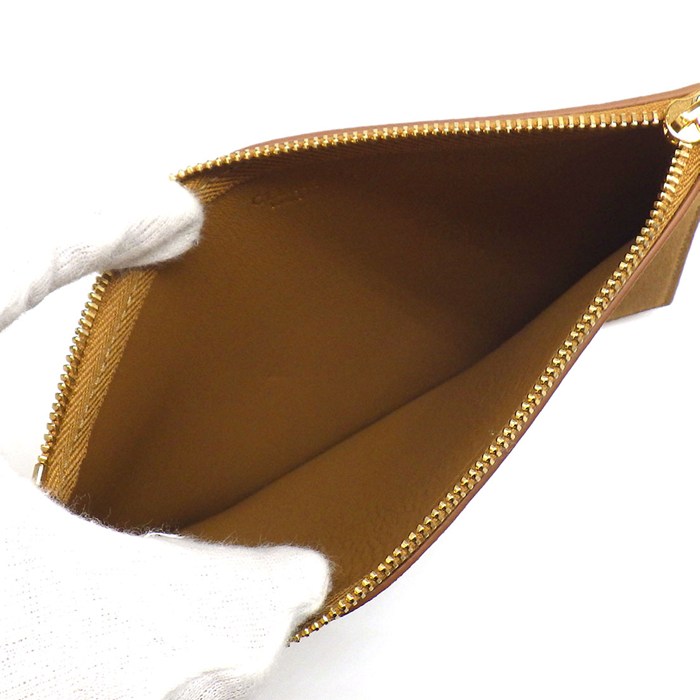 セリーヌ CELINE ハンドバッグ トリオンフ ミディアム バケット ルイーズ 116613 タバコ スウェードレザー クリーム シアリング 【中古】