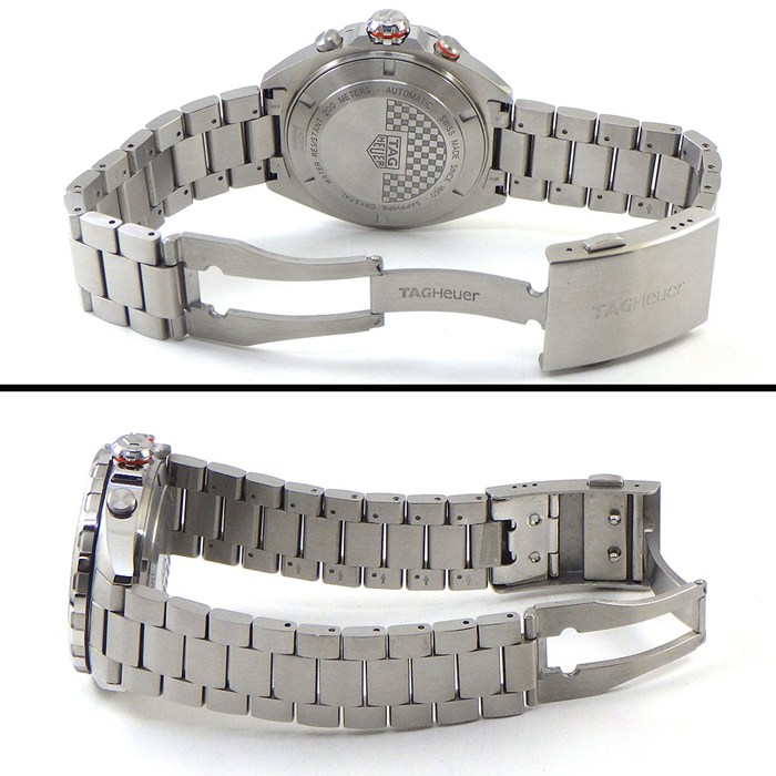 タグ・ホイヤー TAG Heuer 腕時計 フォーミュラ1 クロノグラフ CAZ201H.BA0876 デイト タキメーター スモールセコンド 夜光インデックス 夜光針 サンレイ グリーン文字盤 SS 自動巻き 【箱・保付き】 【中古】