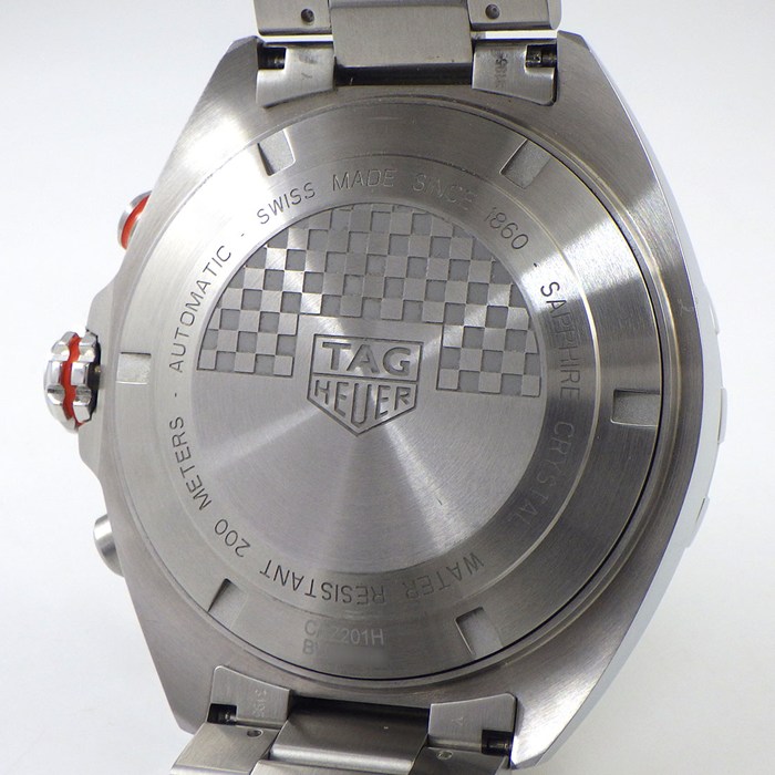 タグ・ホイヤー TAG Heuer 腕時計 フォーミュラ1 クロノグラフ CAZ201H.BA0876 デイト タキメーター スモールセコンド 夜光インデックス 夜光針 サンレイ グリーン文字盤 SS 自動巻き 【箱・保付き】 【中古】