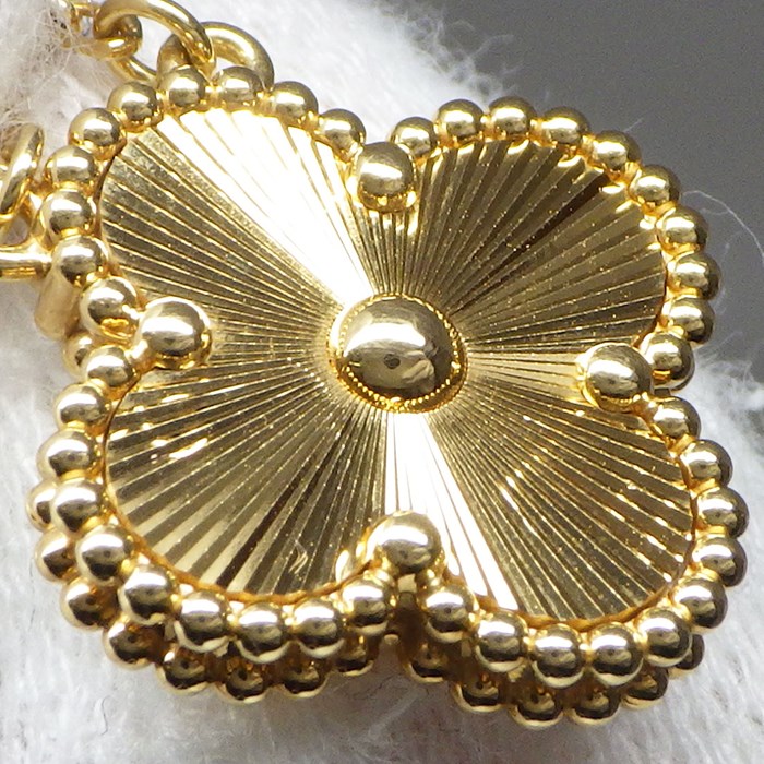 ヴァンクリーフ＆アーペル Van Cleef & Arpels ネックレス ヴィンテージ アルハンブラ VCARP4KL00 ギョーシェ K18YG 【中古】