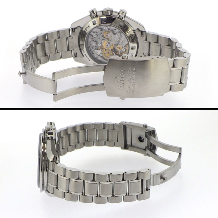 オメガ OMEGA 腕時計 スピードマスター ムーンウォッチ プロフェッショナル 311.30.42.30.01.006 クロノグラフ タキメーター スモールセコンド 裏スケ ブラック 文字盤 SS 黒 手巻き 【中古】