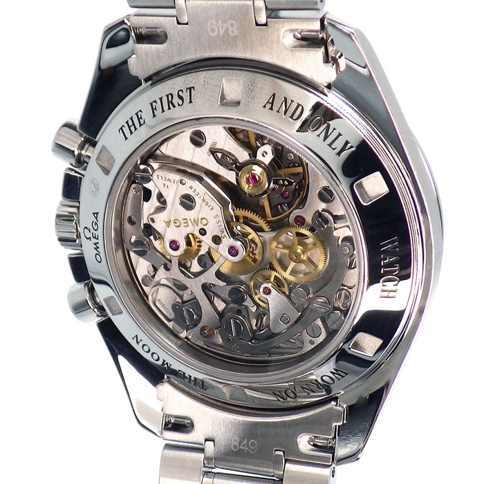 オメガ OMEGA 腕時計 スピードマスター ムーンウォッチ プロフェッショナル 311.30.42.30.01.006 クロノグラフ タキメーター スモールセコンド 裏スケ ブラック 文字盤 SS 黒 手巻き 【中古】