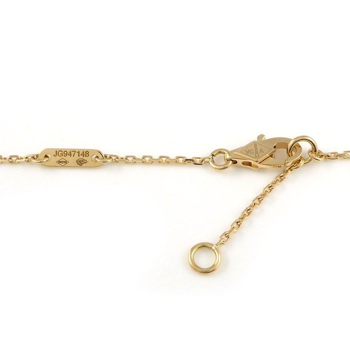 ヴァンクリーフ&アーペル Van Cleef & Arpels ネックレス スウィートアルハンブラ パピヨン VCARF69300 ホワイト シェル K18YG 【箱・保付き】 【中古】