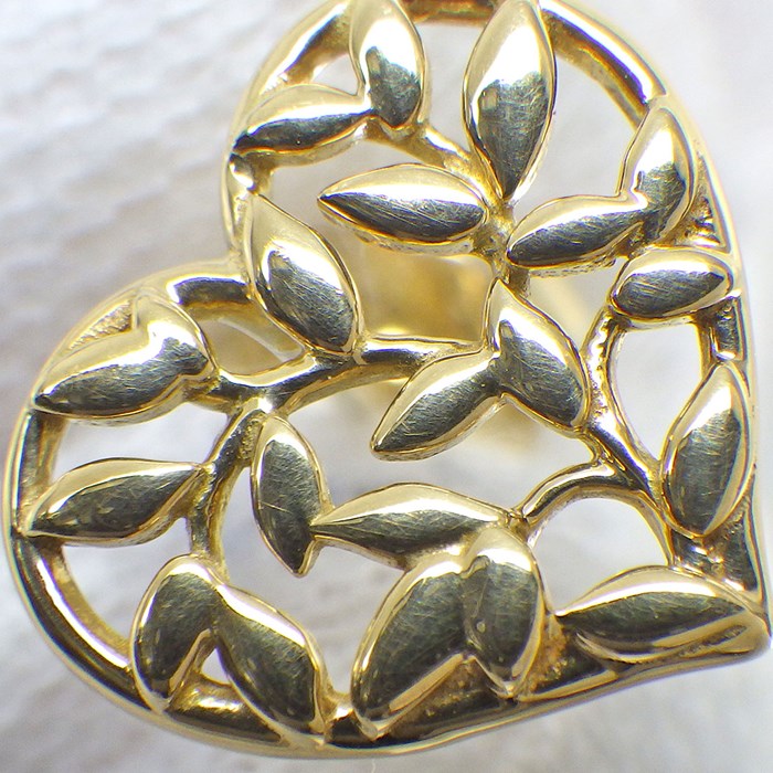 ティファニー Tiffany & Co. ピアス オリーブ リーフ ハート 60021166 K18YG ※片方のみ 【中古】