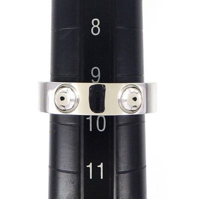 ルイ・ヴィトン LOUIS VUITTON リング プティットバーグ アンプラント ロゴ 1ポイント ダイヤモンド K18WG 9.5号 / #49 【中古】