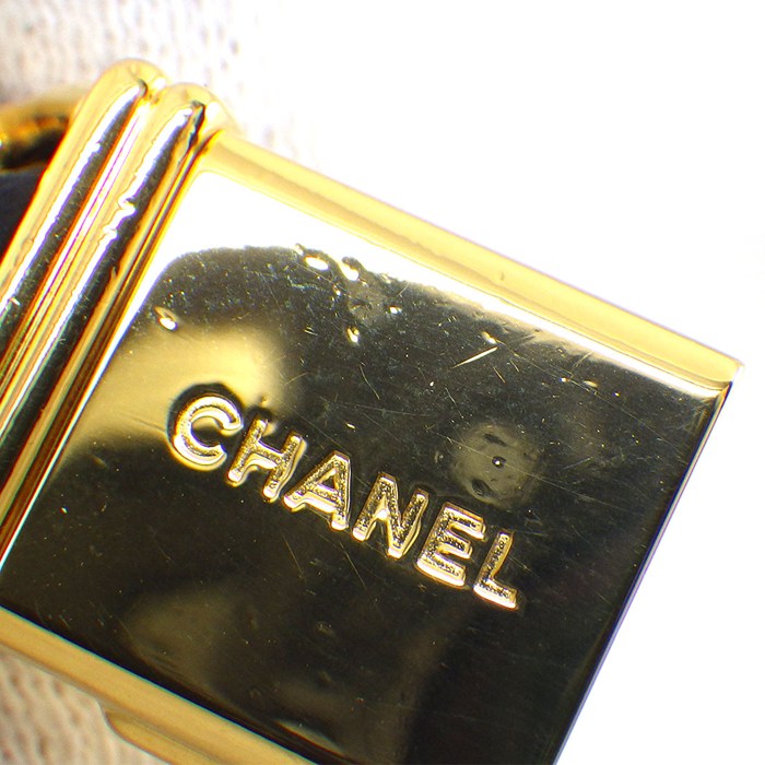 シャネル CHANEL 腕時計 プルミエール M H0001 オクタゴナル ブラック文字盤 レザーベルト GP クオーツアナログ 【中古】