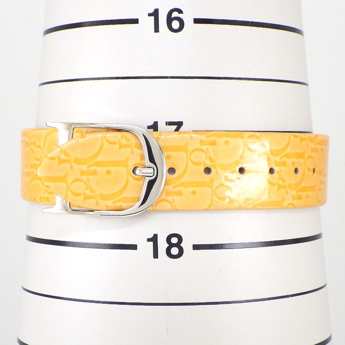 クリスチャンディオール Christian Dior 腕時計 マリス D78-109 レクタンギュラー ホワイトシェル文字盤 オレンジ レザーベルト SS クオーツアナログ 【箱・保付き】 【中古】