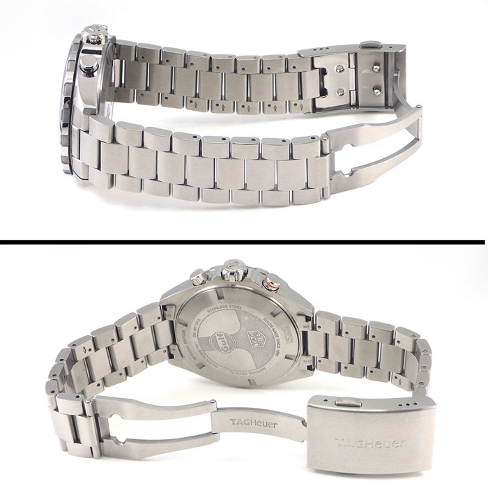 タグ・ホイヤー TAG Heuer 腕時計 フォーミュラ1 クロノグラフ ガルフ スペシャルエディション CAZ101AT.BA0842 デイト クロノグラフ 夜光インデックス 夜光針 サンレイ ブルー文字盤 SS クオーツアナログ 【箱・保付き】 【中古】