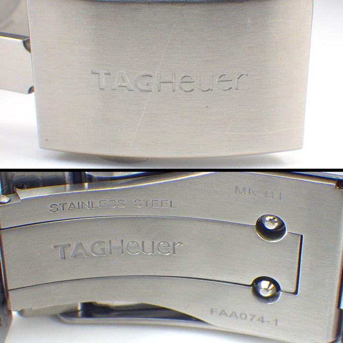 タグ・ホイヤー TAG Heuer 腕時計 フォーミュラ1 クロノグラフ ガルフ スペシャルエディション CAZ101AT.BA0842 デイト クロノグラフ 夜光インデックス 夜光針 サンレイ ブルー文字盤 SS クオーツアナログ 【箱・保付き】 【中古】