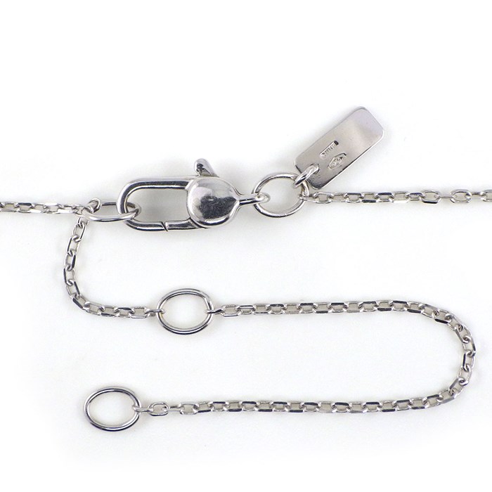 グッチ GUCCI ネックレス アイコン アモール GG ロゴ ハート ダイヤモンド K18WG 【中古】