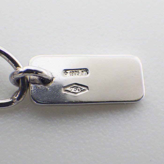 グッチ GUCCI ネックレス アイコン アモール GG ロゴ ハート ダイヤモンド K18WG 【中古】
