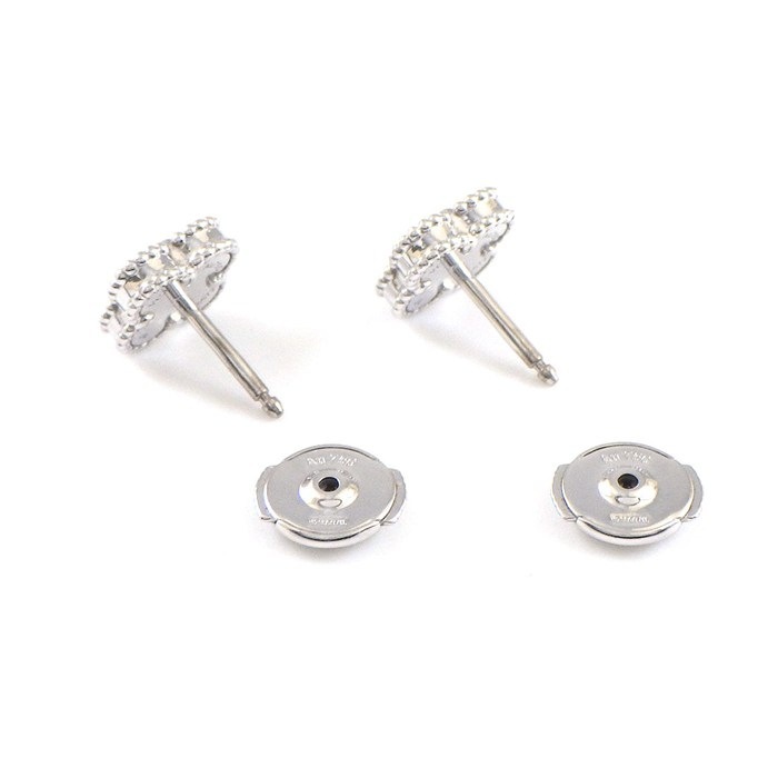 ヴァンクリーフ＆アーペル Van Cleef & Arpels ピアス スウィートアルハンブラ VCARG12000 ホワイト シェル K18WG 【中古】