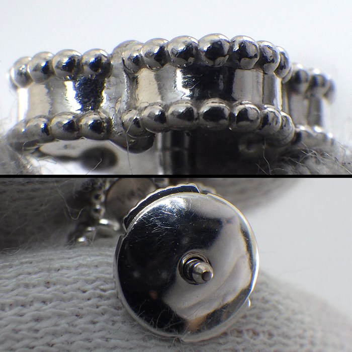 ヴァンクリーフ＆アーペル Van Cleef & Arpels ピアス スウィートアルハンブラ VCARG12000 ホワイト シェル K18WG 【中古】