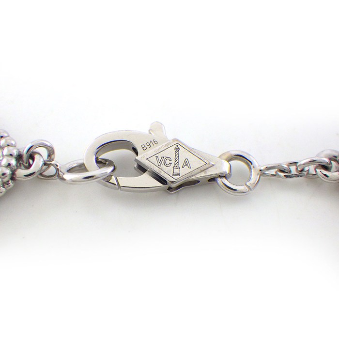 ヴァンクリーフ＆アーペル Van Cleef & Arpels ブレスレット スウィートアルハンブラ 6モチーフ VCARO85700 フルパヴェ 72ポイント ダイヤモンド 計0.48ct K18WG 【中古】