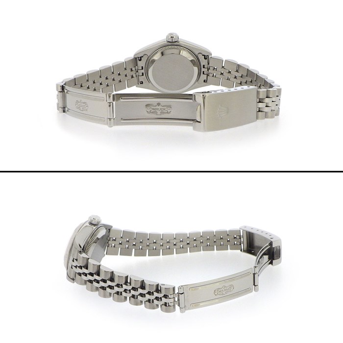 ロレックス Rolex 腕時計 デイトジャスト 79174 Y番 シルバーサンレイ文字盤 フルーテッドベゼル ジュビリーブレス K18WG SS 自動巻き 【中古】