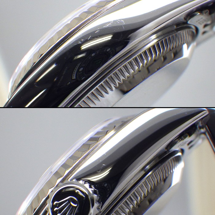 ロレックス Rolex 腕時計 デイトジャスト 79174 Y番 シルバーサンレイ文字盤 フルーテッドベゼル ジュビリーブレス K18WG SS 自動巻き 【中古】