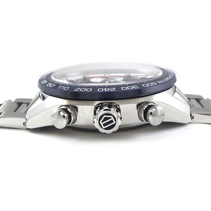 タグ・ホイヤー TAG Heuer 腕時計 カレラ スポーツクロノグラフ CBN2A1E.BA0643 160周年 記念モデル カレンダー クロノグラフ タキメーター スモールセコンド 裏スケ サンレイ ブルー 文字盤 SS セラミック 自動巻き 【箱・保付き】 【中古】