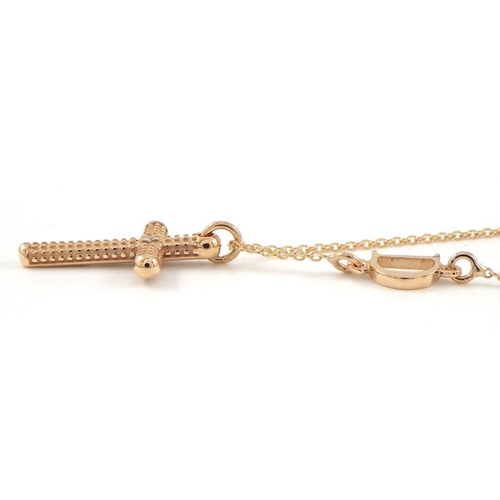 ダミアーニ DAMIANI ネックレス メトロポリタン クロス メッシュ 1ポイント ダイヤモンド K18PG 【中古】