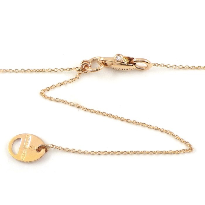 ダミアーニ DAMIANI ネックレス メトロポリタン クロス メッシュ 1ポイント ダイヤモンド K18PG 【中古】