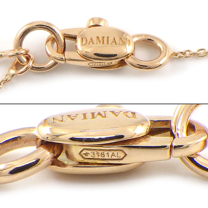 ダミアーニ DAMIANI ネックレス メトロポリタン クロス メッシュ 1ポイント ダイヤモンド K18PG 【中古】