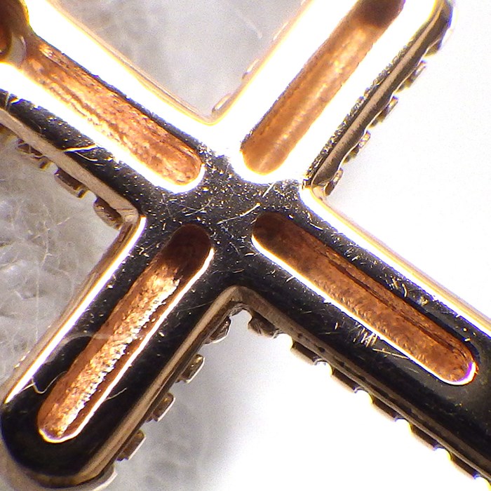 ダミアーニ DAMIANI ネックレス メトロポリタン クロス メッシュ 1ポイント ダイヤモンド K18PG 【中古】