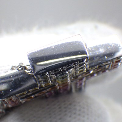 ダミアーニ DAMIANI ネックレス ベル エポック 20091750 レインボー クロス パヴェ マルチカラー サファイア ダイヤモンド K18WG 【中古】