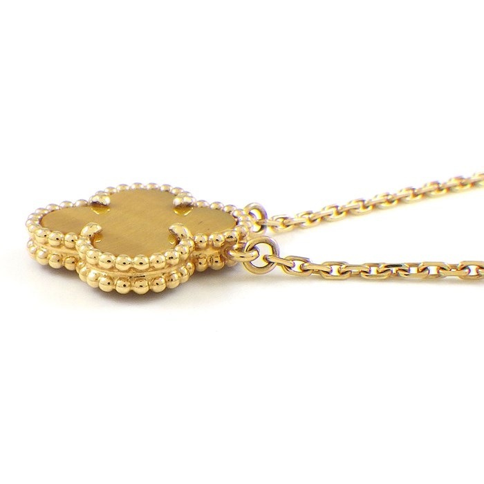 ヴァンクリーフ＆アーペル Van Cleef & Arpels ネックレス ヴィンテージ アルハンブラ VCARD38600 タイガーアイ K18YG 【中古】