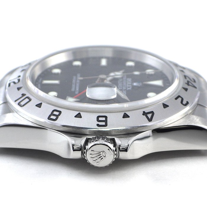 ロレックス Rolex 腕時計 エクスプローラーII 16570 Z番 2006年製 GMT デイト 夜光インデックス 夜光針 ブラック 文字盤 SS 自動巻き 【中古】