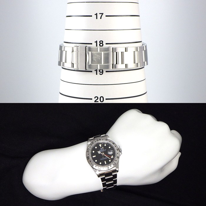 ロレックス Rolex 腕時計 エクスプローラーII 16570 Z番 2006年製 GMT デイト 夜光インデックス 夜光針 ブラック 文字盤 SS 自動巻き 【中古】