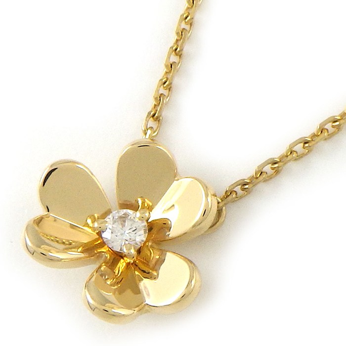 ヴァンクリーフ＆アーペル Van Cleef & Arpels ネックレス フリヴォル ミニ VCARPOJ100 ダイヤモンド 0.05ct K18YG 【箱・保付き】 【中古】