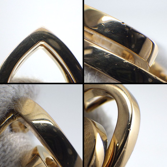 カルティエ Cartier チャーム ペンダントトップ インターレース ハート ダブル K18YG 【中古】