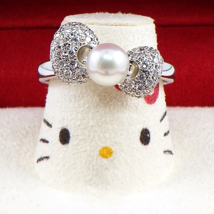 ミキモト MIKIMOTO】リング ハローキティ サンリオ リボン ボウ