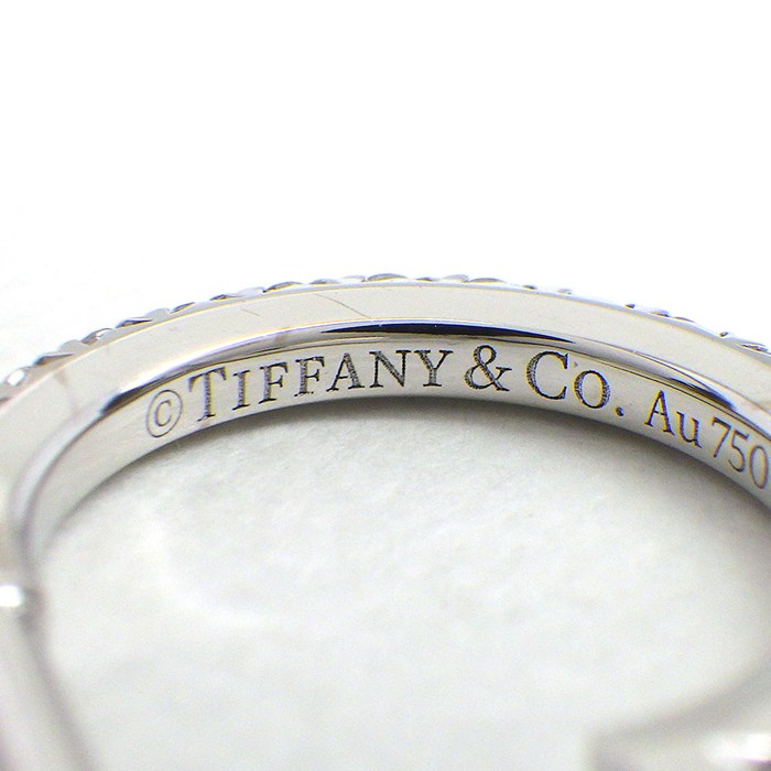 ティファニー Tiffany & Co. ピアス メトロ フープ スモール 60006461 フル サークル ダイヤモンド 計0.30ct K18WG 【中古】