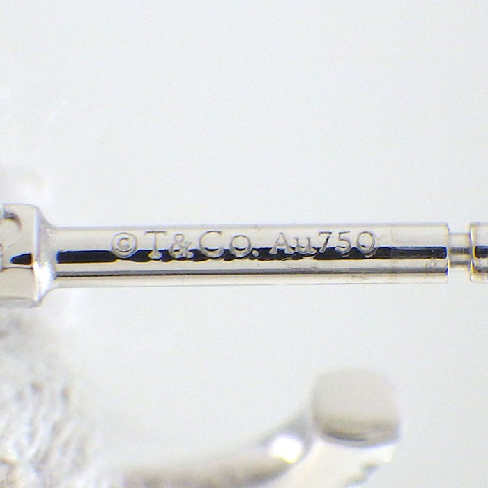 ティファニー Tiffany & Co. ピアス メトロ フープ スモール 60006461 フル サークル ダイヤモンド 計0.30ct K18WG 【中古】
