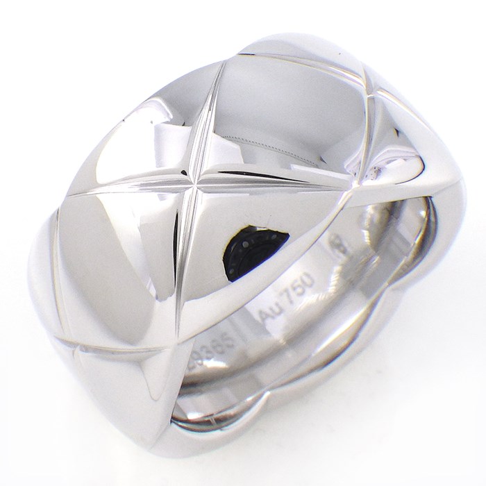 シャネル CHANEL リング ココ クラッシュ ラージモデル J10573 K18WG 15号 / #55 【中古】