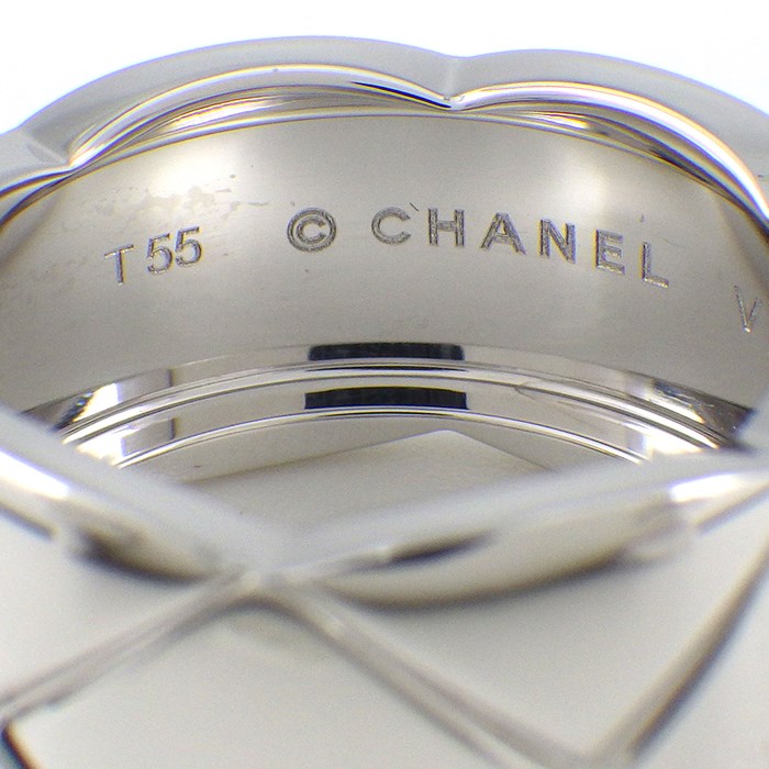 シャネル CHANEL リング ココ クラッシュ ラージモデル J10573 K18WG 15号 / #55 【中古】