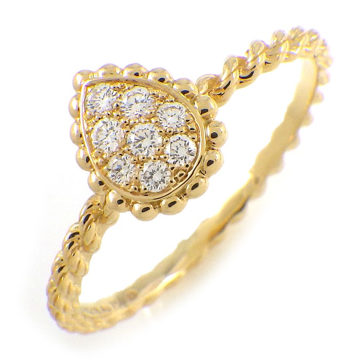 ブシュロン BOUCHERON リング セルパンボエム エクストラスモール JRG02143 ツイスト ドロップモチーフ 8ポイント ダイヤモンド K18YG 13.5号 / #55 【中古】